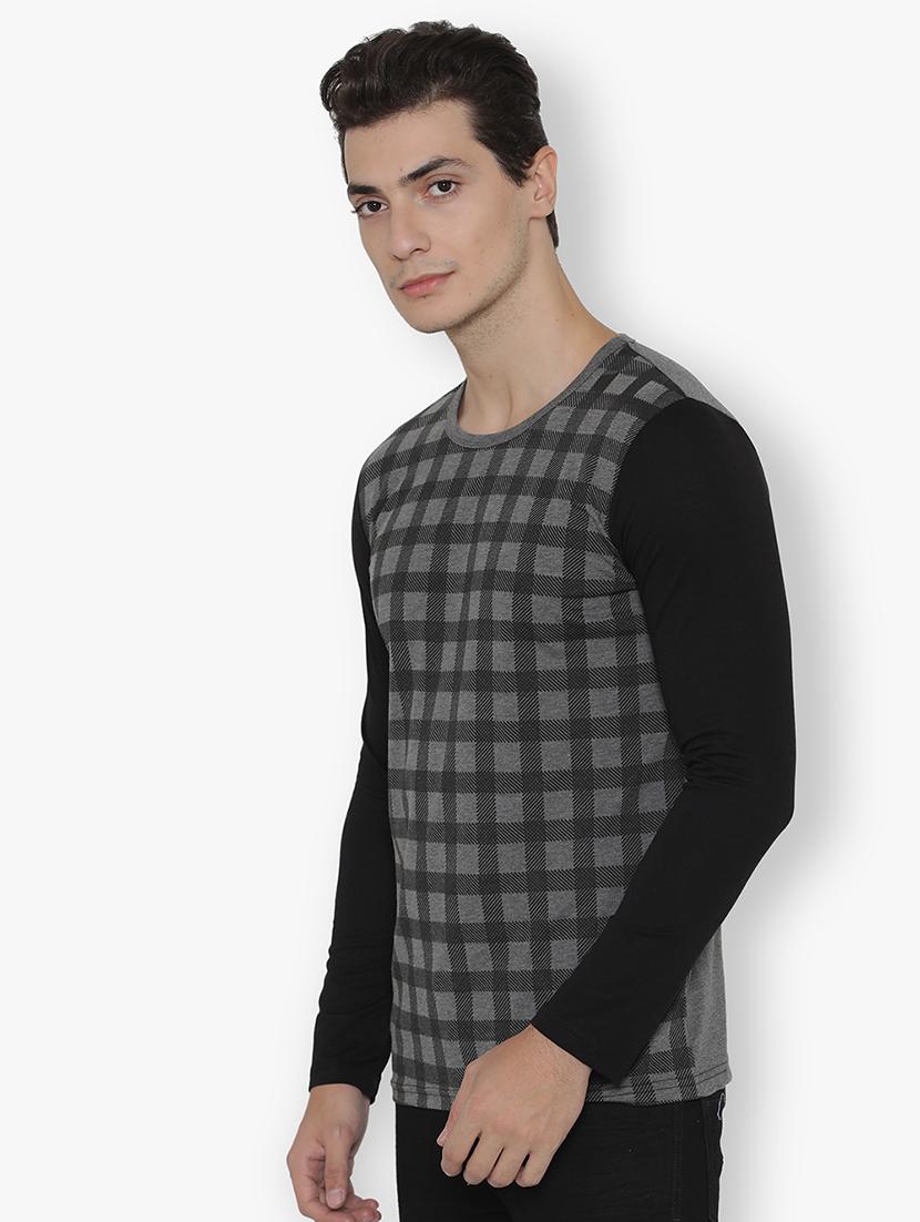 grey checkered t-shirt - 16721588 - Zoom Image - 1