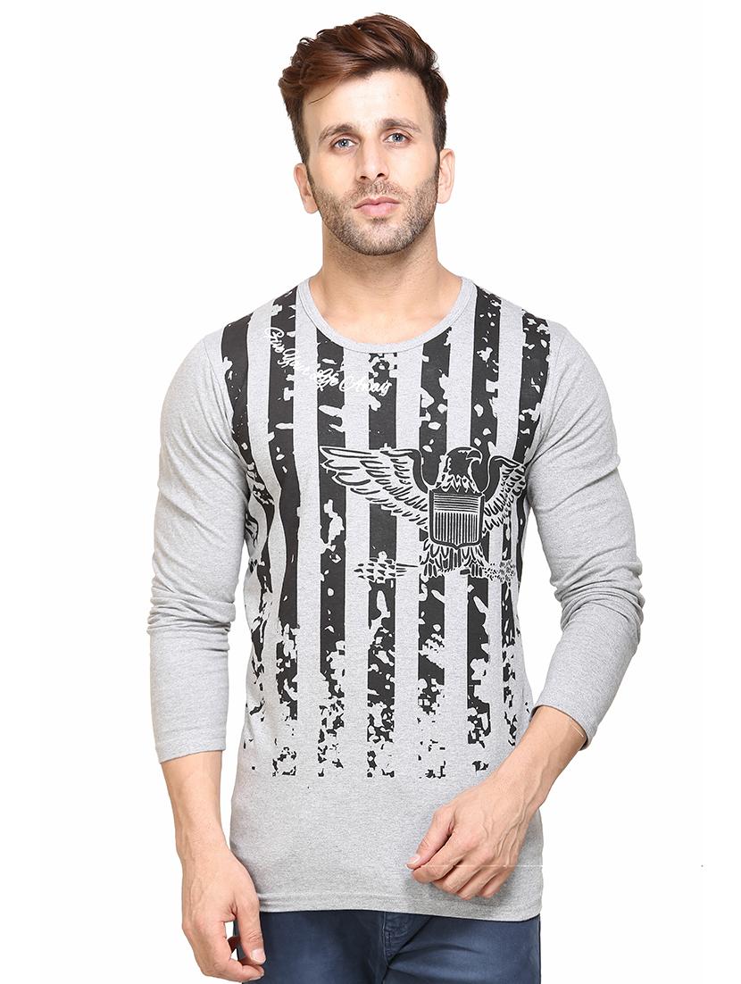 grey printed t-shirt - 16721606 - Zoom Image - 1