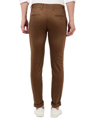 brown solid chinos - 16721731 - Standard Image - 3