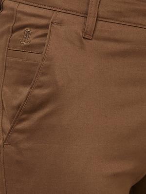 brown solid chinos - 16721731 - Standard Image - 5