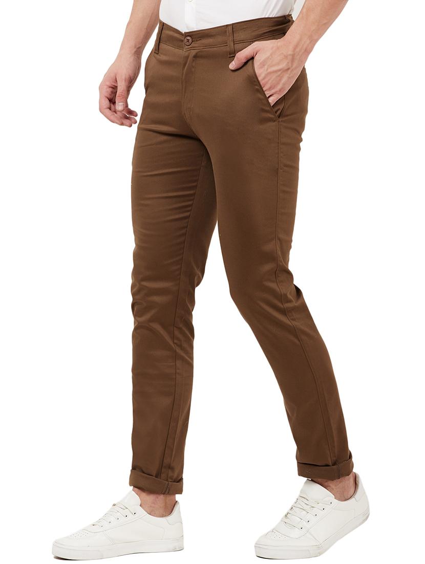 brown solid chinos - 16721731 - Zoom Image - 2