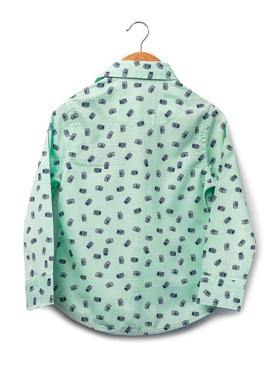 blue cotton shirt - 16721762 - Zoom Image - 2