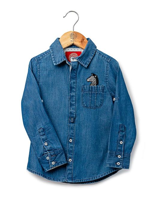 blue cotton shirt - 16721764 - Standard Image - 1