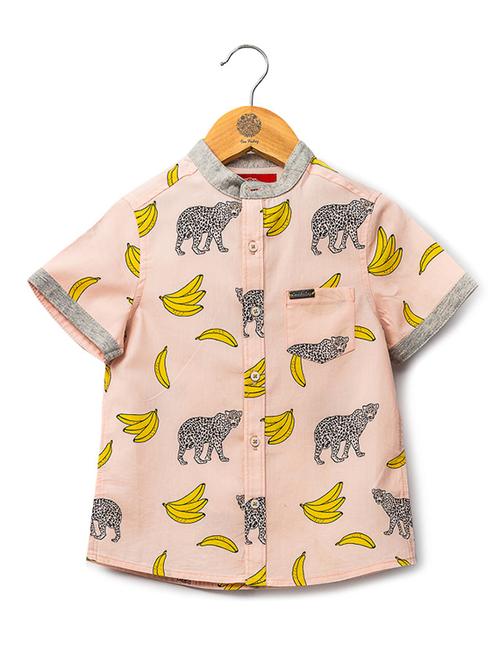 pink cotton regular shirt - 16721769 - Standard Image - 1