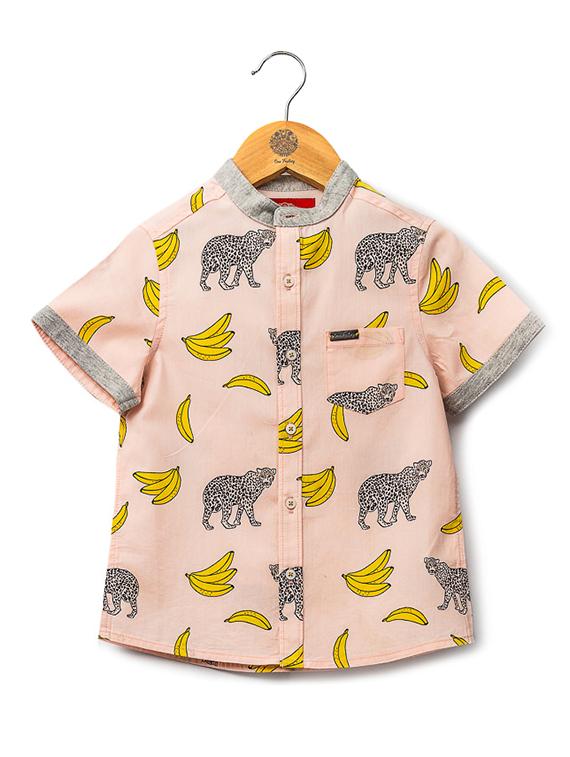 pink cotton regular shirt - 16721769 - Zoom Image - 1