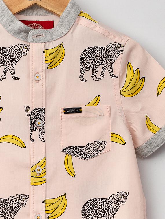pink cotton regular shirt - 16721769 - Zoom Image - 3