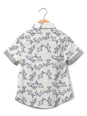 grey cotton regular shirt - 16721777 - Standard Image - 2
