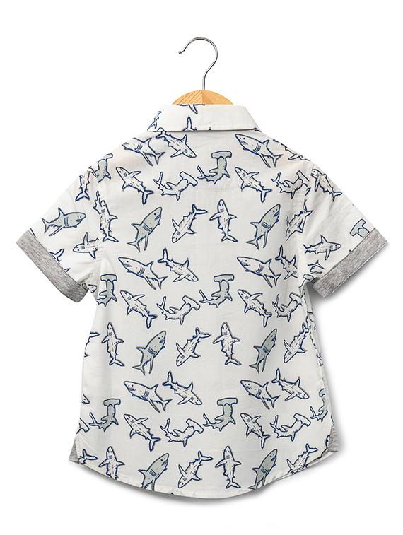 grey cotton regular shirt - 16721777 - Zoom Image - 2