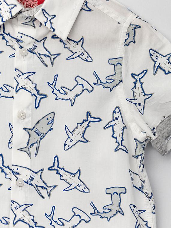 grey cotton regular shirt - 16721777 - Zoom Image - 3