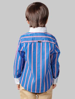 contrast collar striped shirt - 16721778 - Standard Image - 3
