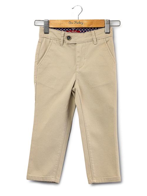 beige cotton casual trouser - 16721787 - Standard Image - 1
