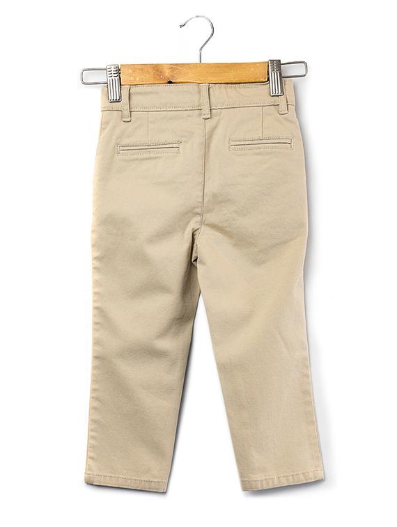 beige cotton casual trouser - 16721787 - Zoom Image - 2
