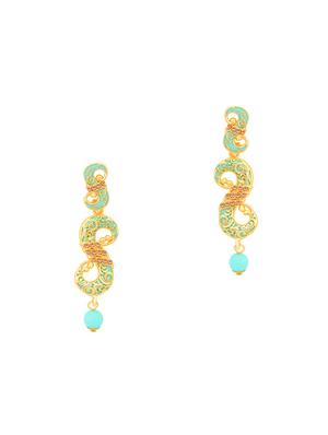 blue gold tone metal necklaces and earring - 16721919 - Standard Image - 2