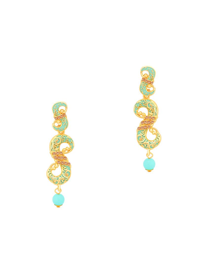 blue gold tone metal necklaces and earring - 16721919 - Zoom Image - 2
