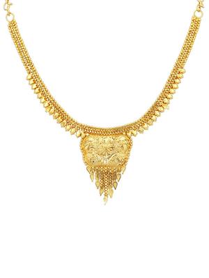 gold metal necklaces and earring - 16721934 - Standard Image - 2