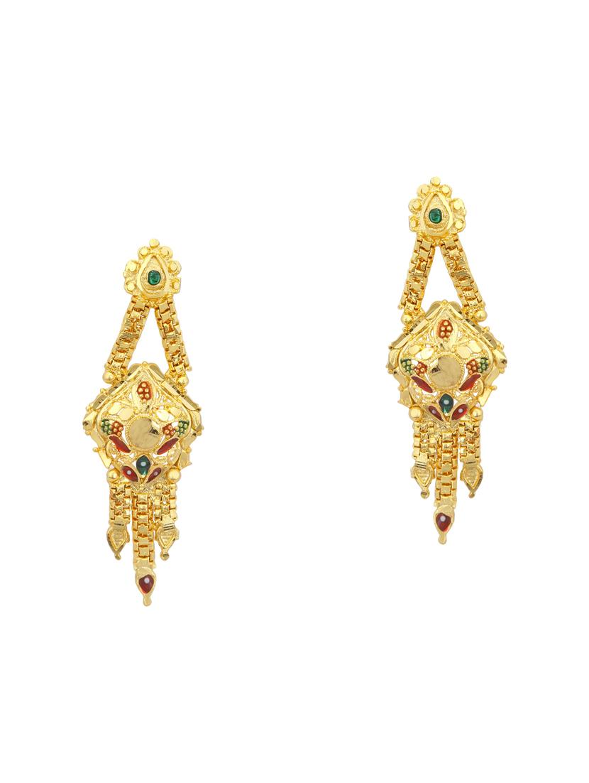 gold metal necklaces and earring - 16721936 - Zoom Image - 2
