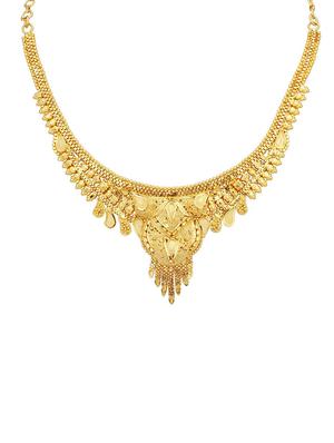 gold metal necklaces and earring - 16721941 - Standard Image - 2