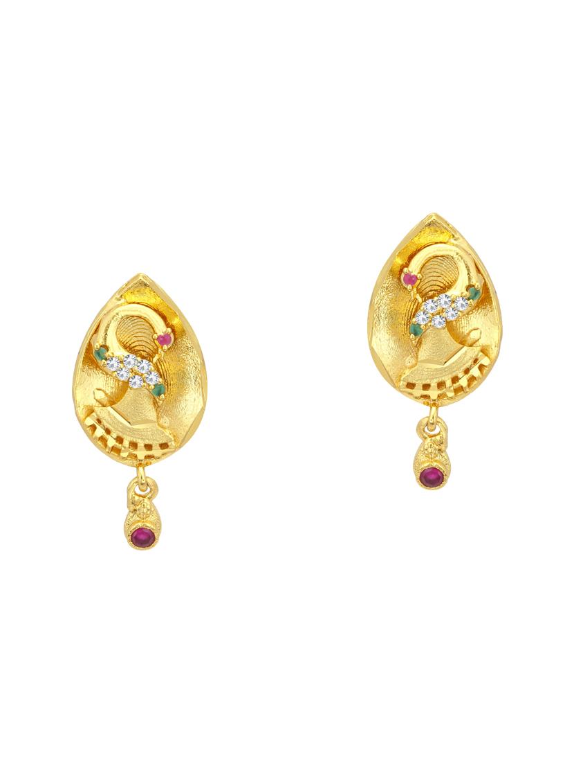 gold metal necklaces and earring - 16721945 - Zoom Image - 3