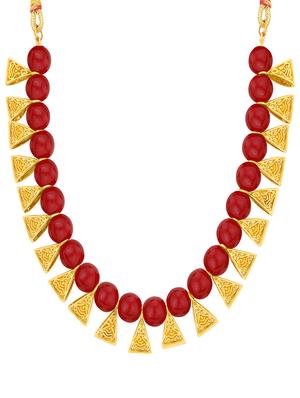 red metal necklaces and earring - 16722012 - Standard Image - 2