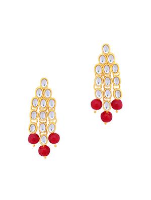 red metal necklaces and earring - 16722109 - Standard Image - 3