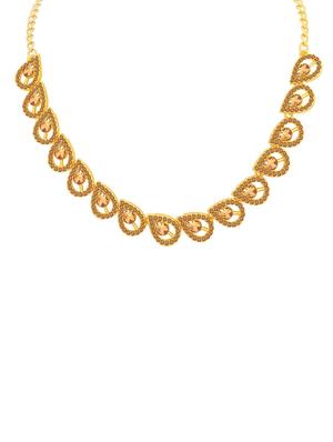 brown metal necklaces and earring - 16722467 - Standard Image - 2