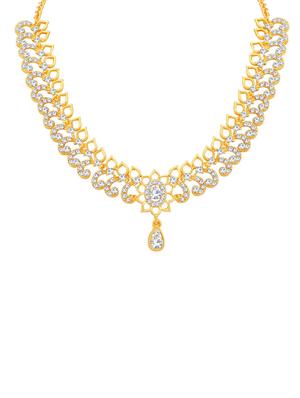 white metal necklaces and earring - 16722469 - Standard Image - 2