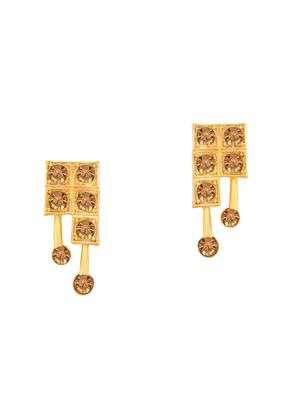 brown metal necklaces and earring - 16722472 - Standard Image - 3
