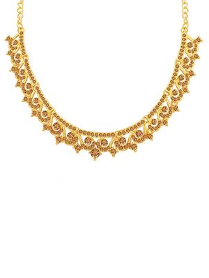 brown metal necklaces and earring - 16722490 - Standard Image - 2