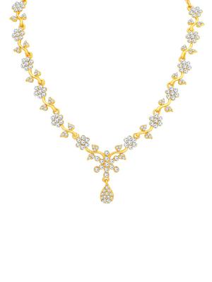 white metal necklaces and earring - 16722507 - Standard Image - 2