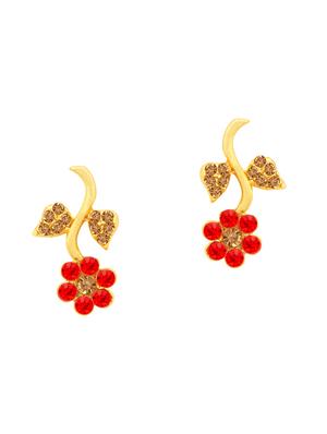 red metal necklaces and earring - 16722536 - Standard Image - 3