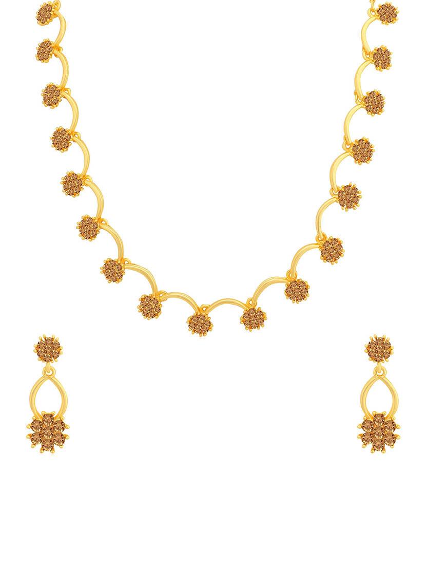brown metal necklaces and earring - 16722548 - Zoom Image - 1