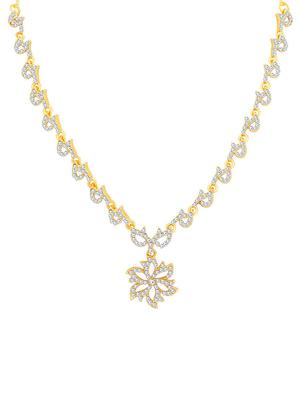 white metal necklaces and earring - 16722570 - Standard Image - 2