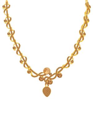 brown metal necklaces and earring - 16722583 - Standard Image - 2