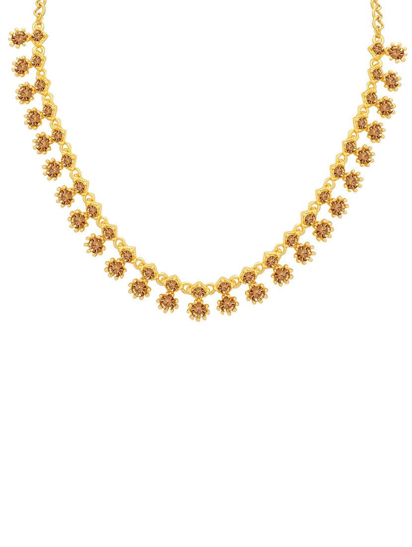 brown metal necklaces and earring - 16722601 - Zoom Image - 2