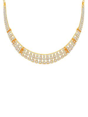 gold metal necklaces and earring - 16722609 - Standard Image - 2