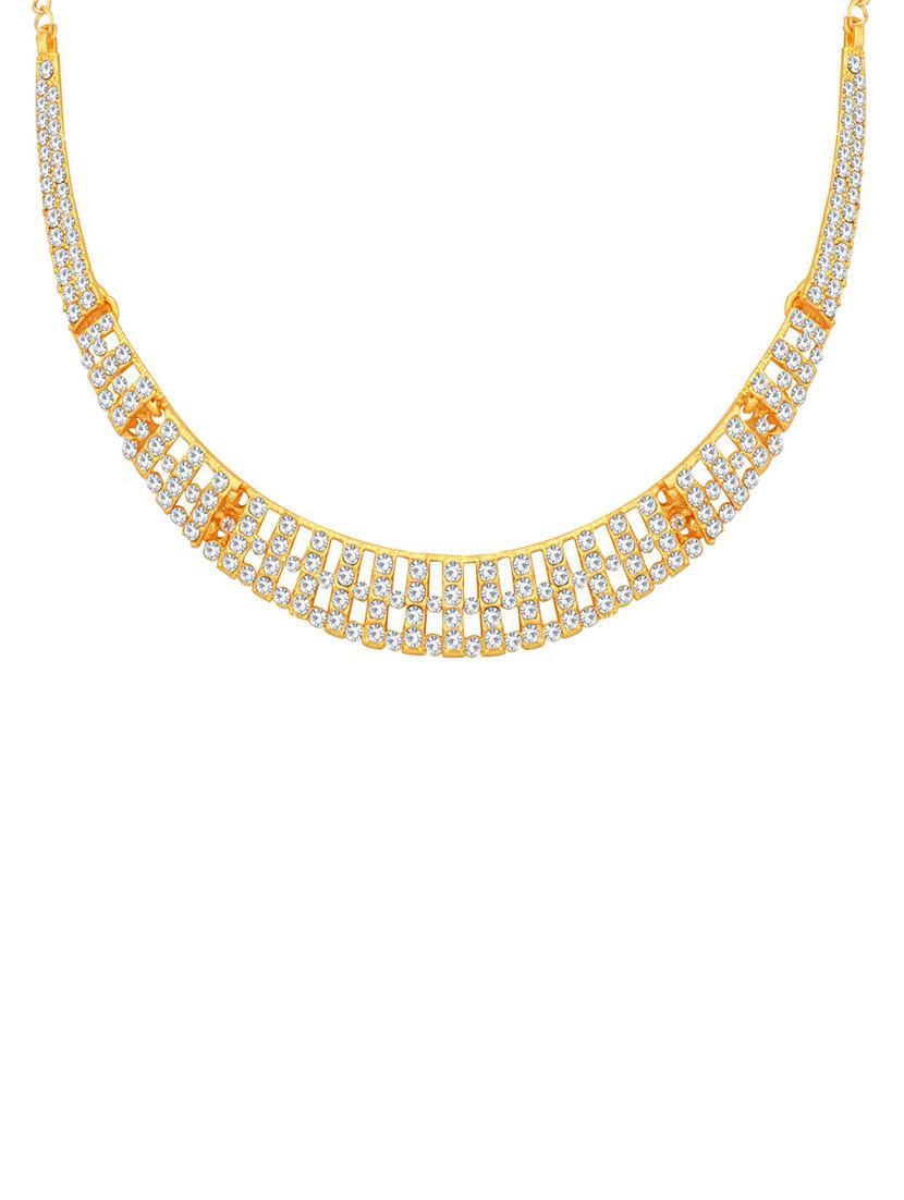gold metal necklaces and earring - 16722609 - Zoom Image - 2