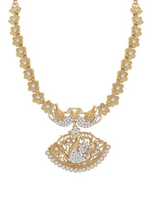 gold metal necklaces and earring - 16722627 - Standard Image - 2