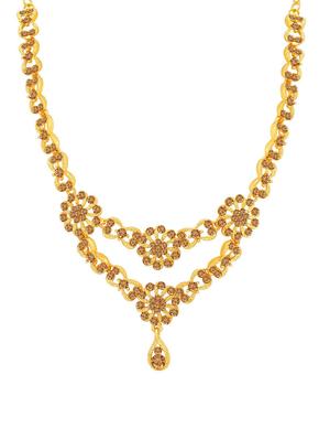 brown metal necklaces and earring - 16722629 - Standard Image - 2