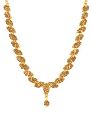 brown metal necklaces and earring - 16722635 - Standard Image - 2