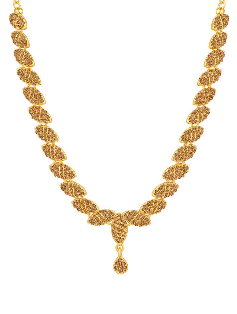 brown metal necklaces and earring - 16722635 - Zoom Image - 2