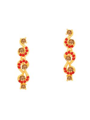 red metal necklaces and earring - 16722643 - Standard Image - 3