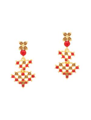red metal necklaces and earring - 16722645 - Standard Image - 3