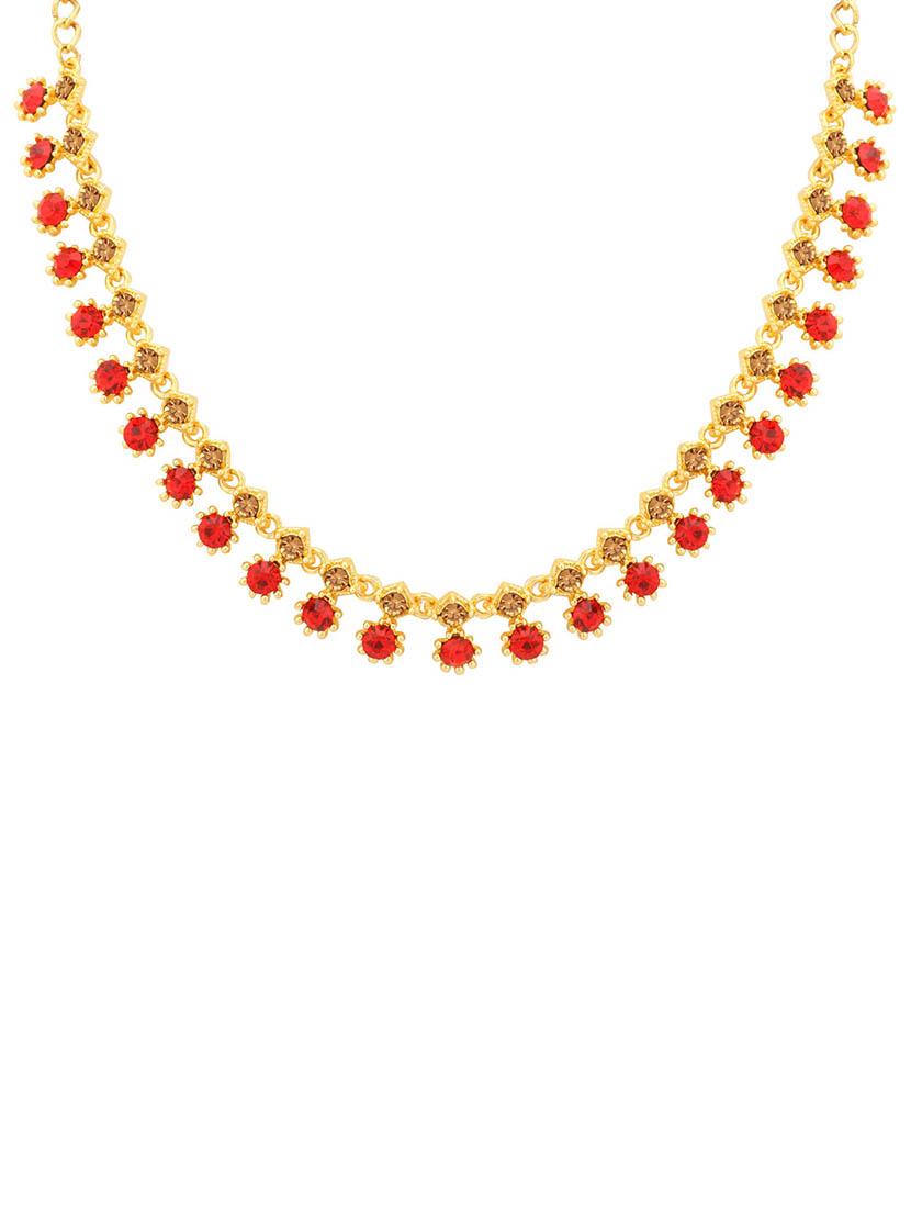red metal necklaces and earring - 16722660 - Zoom Image - 2