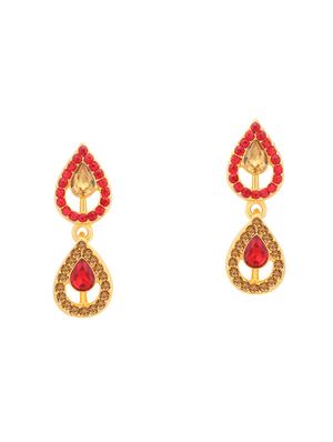 red metal necklaces and earring - 16722664 - Standard Image - 3