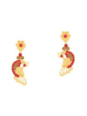 red metal necklaces and earring - 16722674 - Standard Image - 3