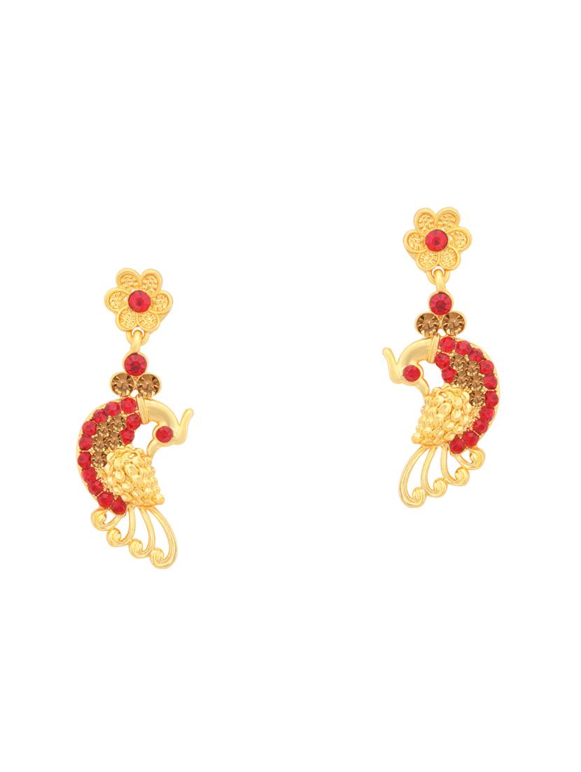 red metal necklaces and earring - 16722674 - Zoom Image - 3