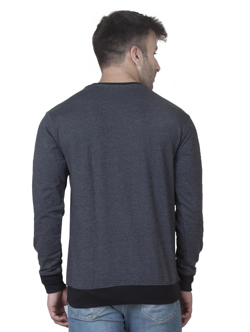 grey color block sweatshirt - 16722719 - Zoom Image - 3