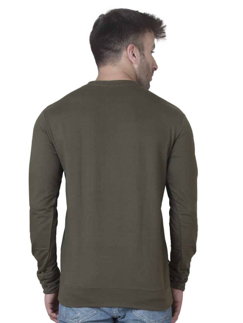 green solid sweatshirt - 16722721 - Zoom Image - 3