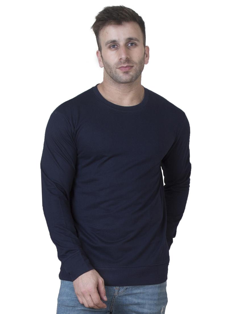 navy blue solid sweatshirt - 16722722 - Zoom Image - 1