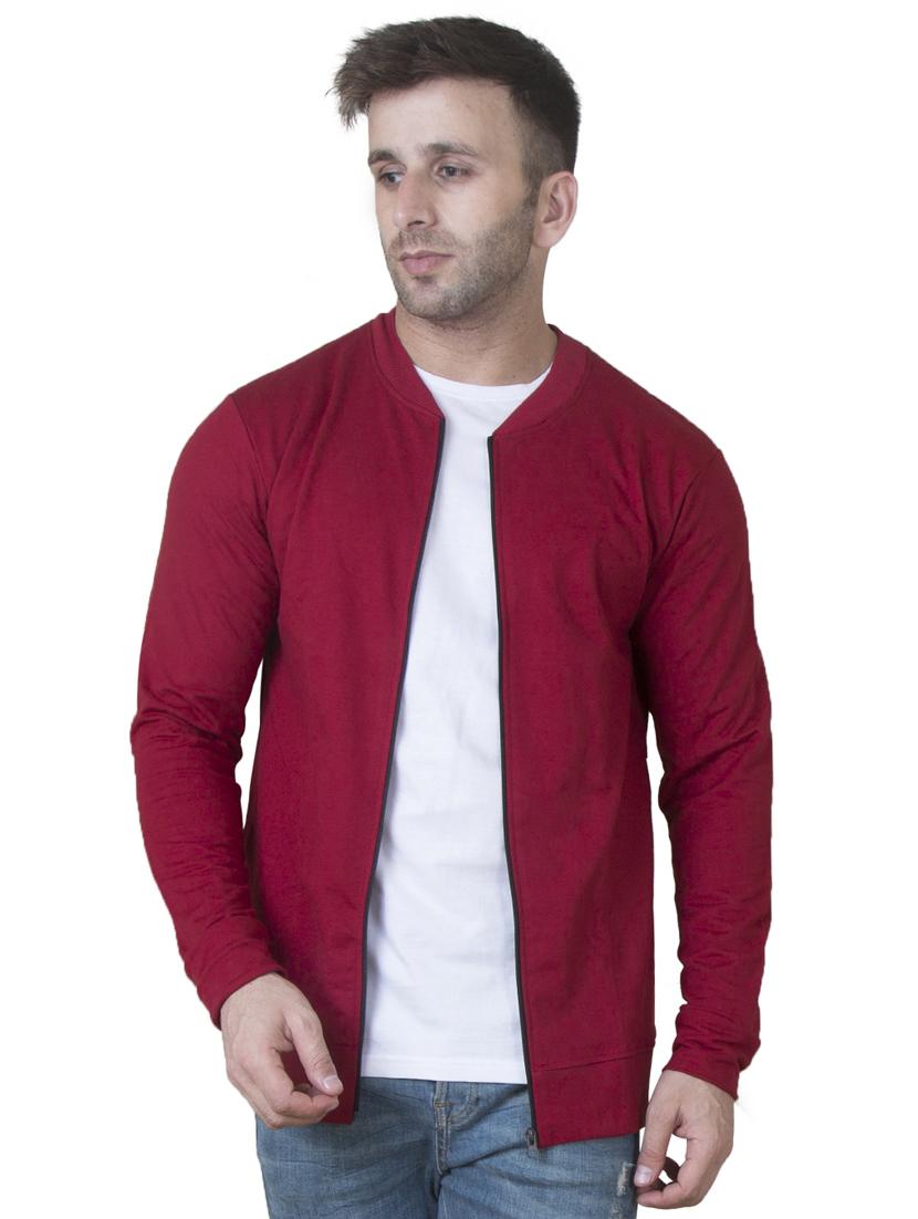 red solid casual jacket - 16722723 - Zoom Image - 1